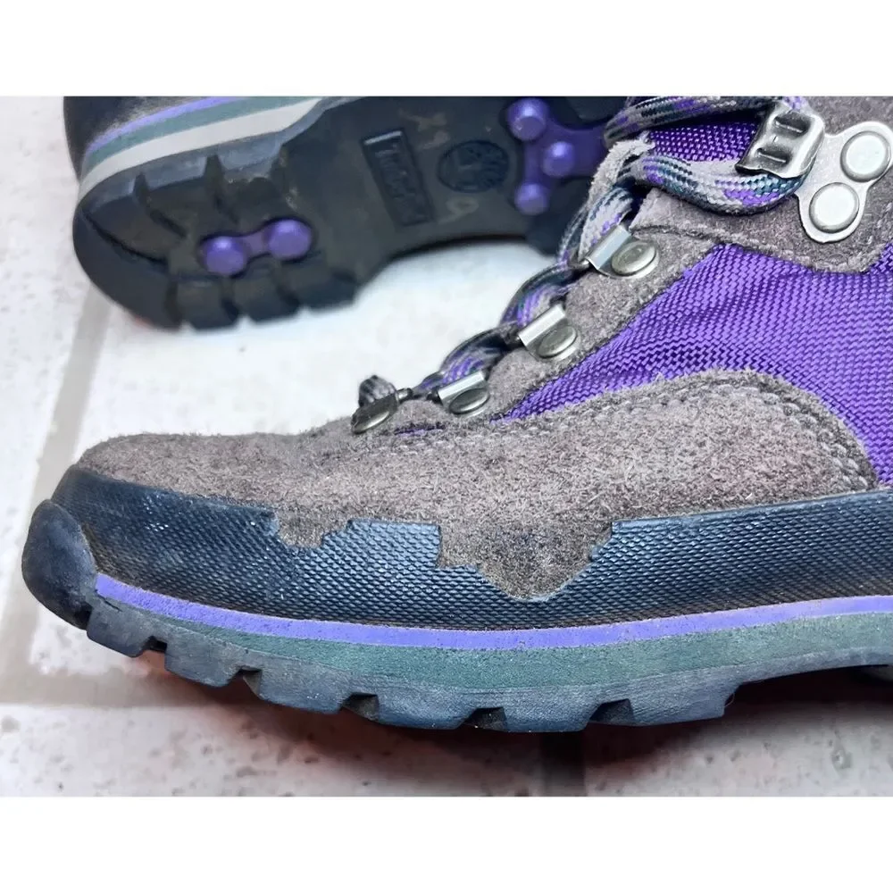 Timberland EUC Purple Brown Suede Hiking Desert Ankle Boots Size 7